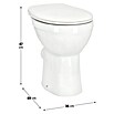 Camargue Spülrandloses Stand-WC Plus 75 2.0 (Mit WC-Sitz, 7,5 cm erhöht, Tiefspüler, Waagerecht, Weiß)