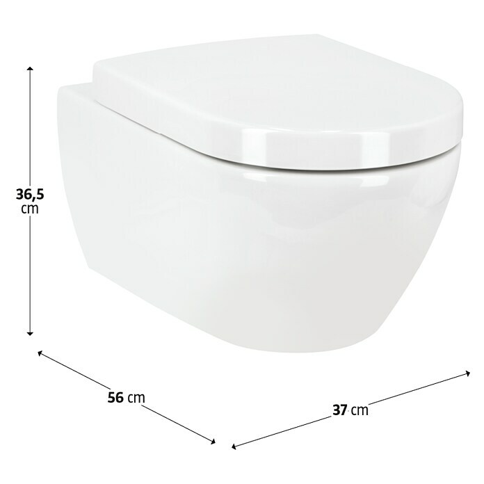 Villeroy & Boch Subway 2.0 Spülrandloses Wand-WC-Set ViFresh (Mit WC-Sitz, Mit schmutzabweisender Glasur, Tiefspüler, Weiß)