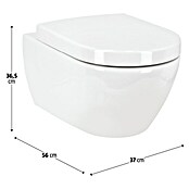 Villeroy & Boch Subway 2.0 Spülrandloses Wand-WC-Set ViFresh (Mit WC-Sitz, Mit schmutzabweisender Glasur, Tiefspüler, Weiß)