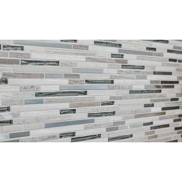 Mosaikfliese Verbund Crystal Mix XNM SV85 (28,6 x 29,8 cm, Weiß/Beige, Glänzend)