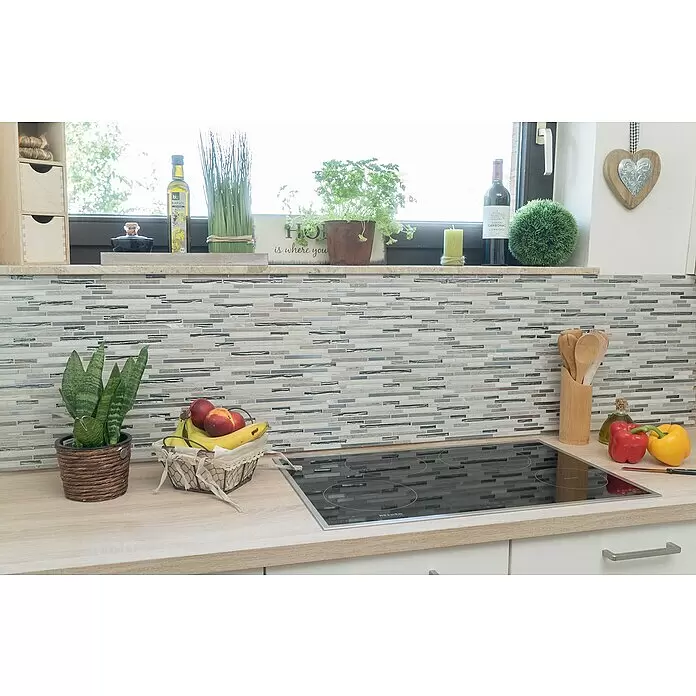 Mosaikfliese Verbund Crystal Mix XNM SV85 - 28,6 x 29,8 cm, Weiß/Beige, Glänzend - Stimmungsaufnahme