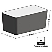 Biohort Belvedere Hochbeet Midi (53 x 201 x 61 cm, Stahl, Dunkelgrau Metallic) | BAUHAUS