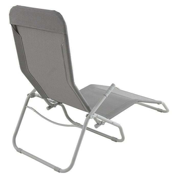 Sunfun Marissa Ligbed (136 x 61 x 102 cm, Textileen, Lichtgrijs)