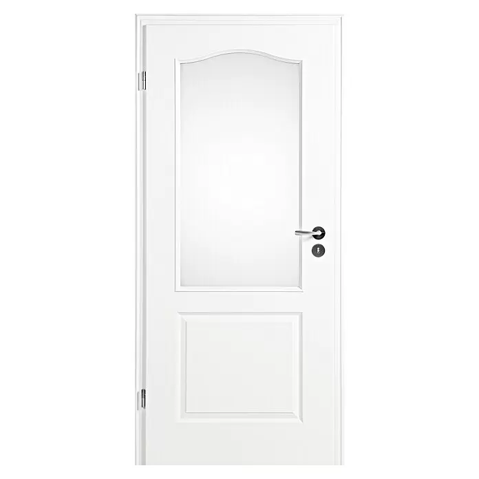 Kilsgaard Zimmertür 20/LA-B - 735 x 1.985 mm, DIN Anschlag: Links, Weiß lackiert, ähnlich RAL 9010, Vollspan - Vorderansicht
