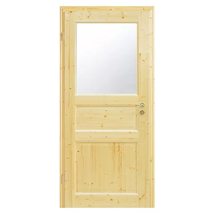 Kilsgaard Landhaustür 02/03-LA735 x 1.985 mm, DIN Anschlag: Links, Kiefer natur, Klarglas