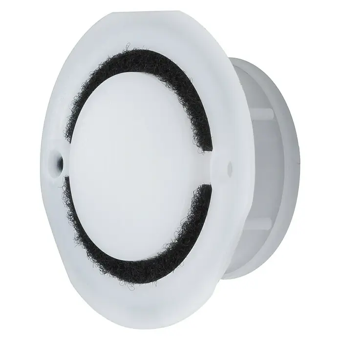 Paulmann Special Line LED-Einbauleuchte - 1,4 W, Weiß, Neutralweiß, IP65 - Weiße kreisförmige Kunststoffbefestigung mit einem schwarzen, ringförmigen Materialeinsatz in der Mitte für vielfältige Anwendungen.