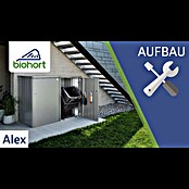 Biohort Mülltonnenbox Alex (L x B x H: 88 x 80 x 129 cm, Dunkelgrau Metallic) | BAUHAUS