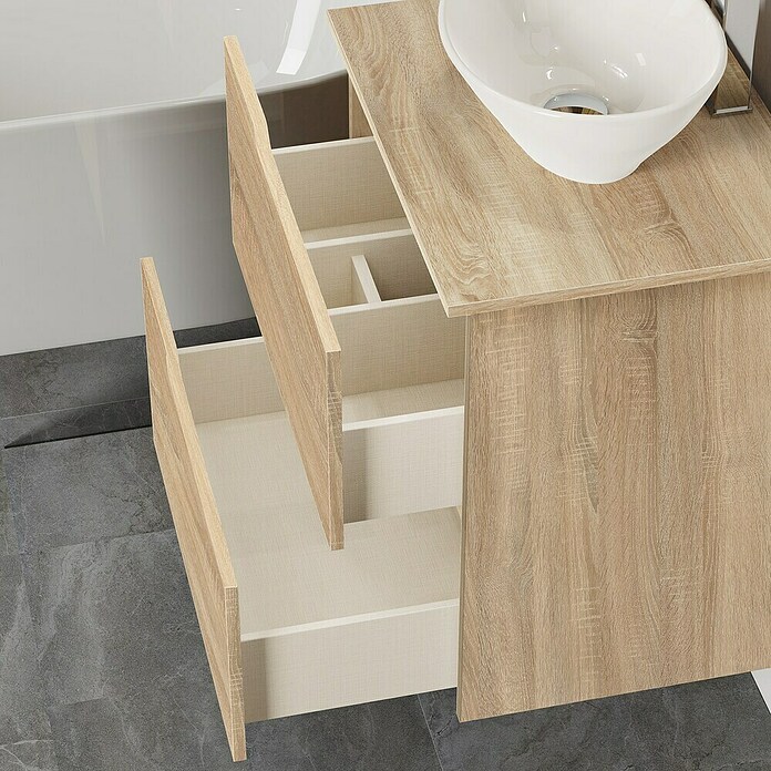 Artysan Conjunto de mueble de baño Zeus Top (Ancho: 60 cm, 4 pzs., Natural, Mate) | BAUHAUS