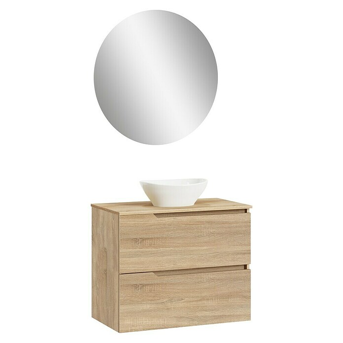 Artysan Conjunto de mueble de baño Zeus Top (Ancho: 80 cm, 4 pzs., Natural, Mate) | BAUHAUS