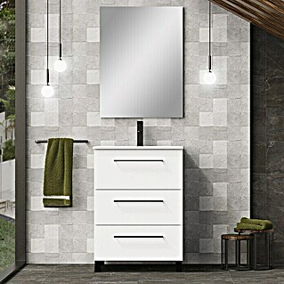 Conjunto de mueble de baño Arosa 3C (60 cm, 3 pzs., Blanco, Mate)