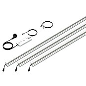 LyghtUp Zaunbeleuchtung Starter-Set (Länge: 246 cm, Silber, Passend für: Doppelstabmatten und Gabionen, 5 -tlg.) | BAUHAUS