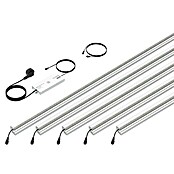 LyghtUp Zaunbeleuchtung Starter-Set (Länge: 246 cm, Silber, Passend für: Doppelstabmatten und Gabionen, 7 -tlg.) | BAUHAUS