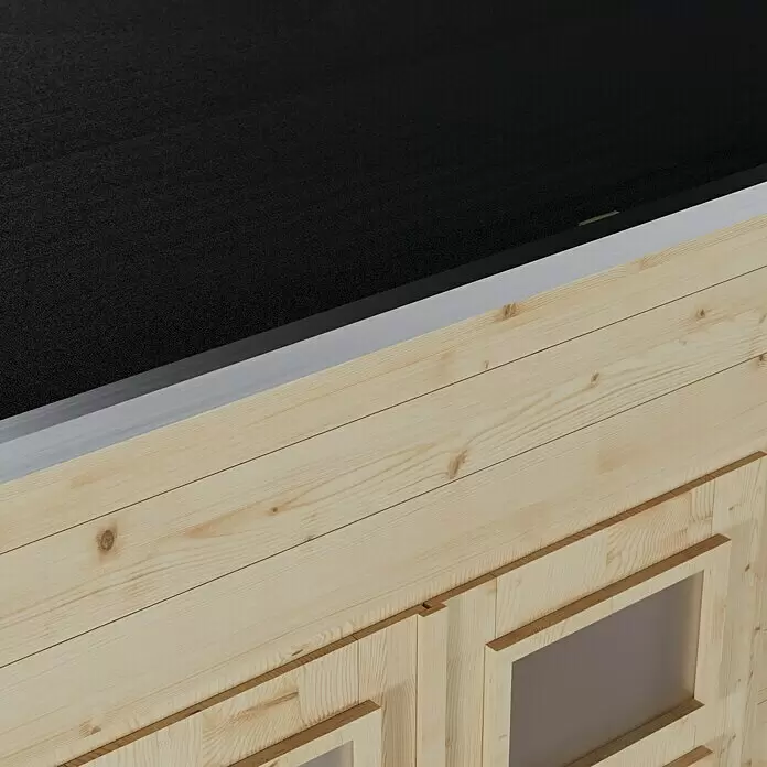 SKAN HOLZ Gartenhaus Venlo 2 - Außenmaß inkl. Dachüberstand (B x T): 420 x 290 cm, Holz, Natur - Detailaufnahme