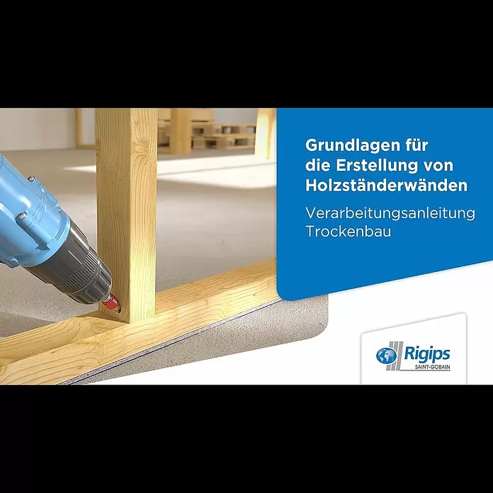 Rigips Rigidur Gipsfaserplatte 1-Mann-Platte - 1.500 x 1.000 x 10 mm - Erstellung/Aufbau von Holzstnderwnden, Rigidur Gipsfaserplatten - Rigips Verarbeitung Trockenbau