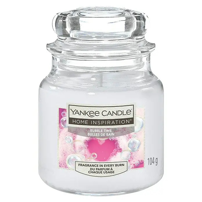 Yankee Candle Home Inspirations Duftkerze - Im Glas, Bubble Time, Small - Ein Yankee Candle Home Inspiration Duftkerze "Bubble Time", die ein entspannendes Badezimmererlebnis verspricht.
