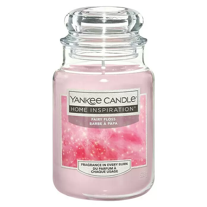 Yankee Candle Home Inspirations Duftkerze - Im Glas, Fairy Floss, Large - Vorderansicht