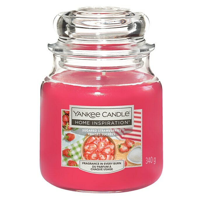 Yankee Candle Home Inspirations Duftkerze (Im Glas, Sugared Strawberries, Medium) | BAUHAUS