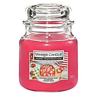 Yankee Candle Home Inspirations Duftkerze (Im Glas, Sugared Strawberries, Medium)