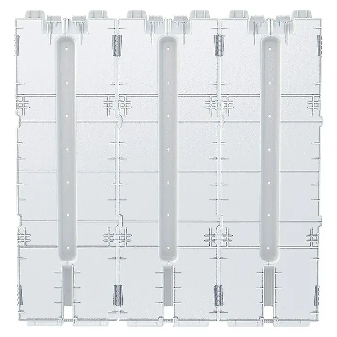 Garantia Hochbeet-Abdeckung - L x B x H: 80 x 80 x 5 cm, Kunststoff - Nahaufnahme einer modularen, weißen Bodenfliese mit einem robusten Design, ideal für den Innen- und Außenbereich.