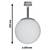 Paulmann URail Plafón (1 luz, 10 W, Diámetro: 20 cm)