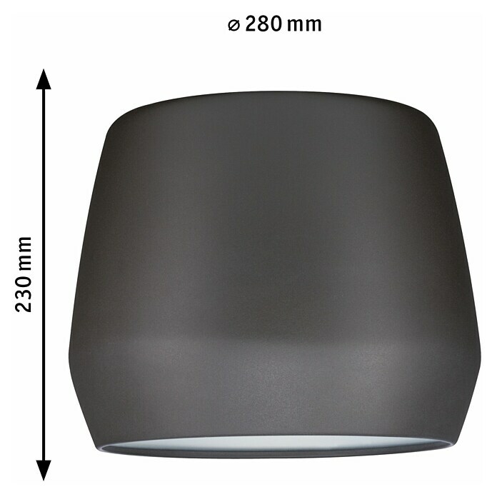 Paulmann URail 2Easy Lampenschirm Pirm (Durchmesser: 28 cm, Grau, Metall, Rund)