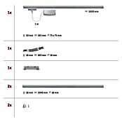 Paulmann URail Schienensystem Basis (3,1 m, Metall, Max. Leistung: 1.000 W)