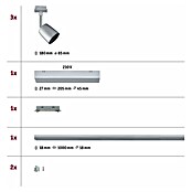Paulmann URail Schienensystem Set Cover (3-flammig, 3 x 10 W, GU10, 1,2 m)