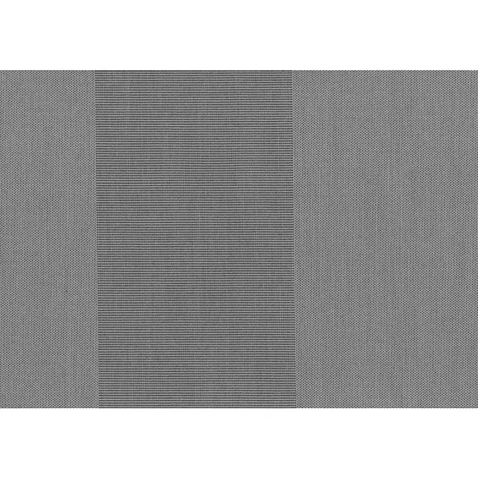 SM Hülsenmarkise REC-089 - Hellgrau/Grau, Farbe Gestell: Anthrazitgrau, Breite: 5 m, Ausfall: 3 m - Grau meliertes Stoffmuster mit verschiedenen Texturen, perfekt für hochwertige Möbel und Heimtextilien.
