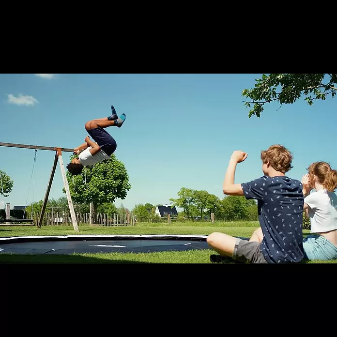 Salta Trampolin Royal Baseground - Durchmesser: 396 cm, Schwarz - Salta Royal Baseground - Round