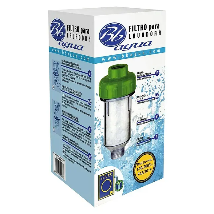 Bb agua Filtro antical lavadora y/o lavavajillas - Apto para: Lavadoras y lavavajillas - Imagen del filtro para lavadora BB Agua.
