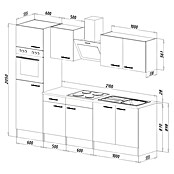 Respekta Küchenleerblock Oliver (Breite: 270 cm, Schwarz, Ohne Elektrogeräte) | BAUHAUS