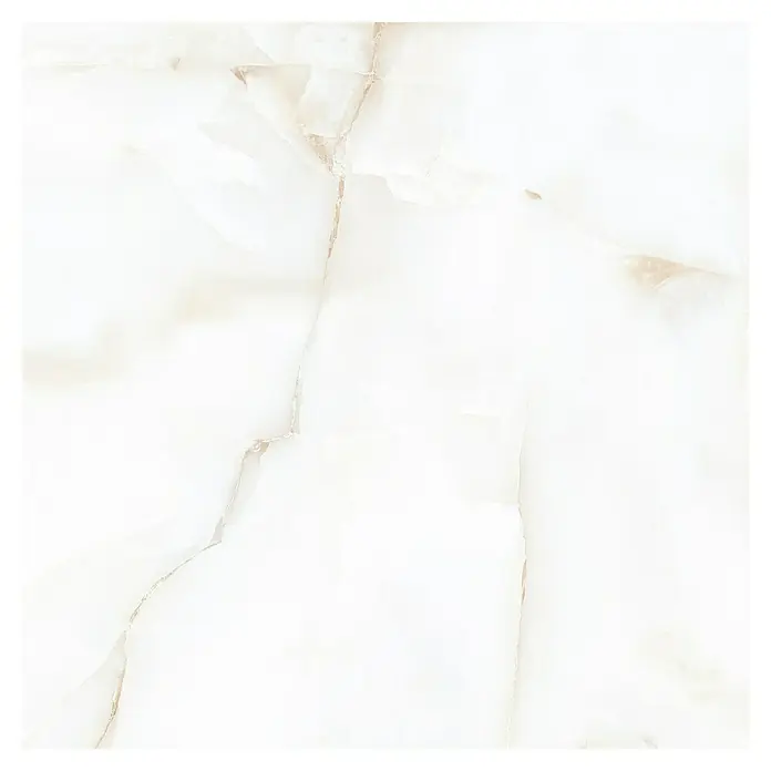 Feinsteinzeugfliese Onix Venetian - 60 x 60 cm, Weiß/Beige, Glänzend - Elegante Marmorfliese in Weiß mit zarten, natürlichen Maserungen, die jedem Raum einen Hauch von Luxus und zeitloser Schönheit verleihen.