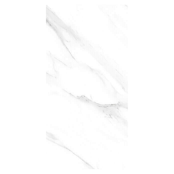 Feinsteinzeugfliese Prizma Statuario (30 x 60 cm, Weiß/Grau, Glänzend) | BAUHAUS