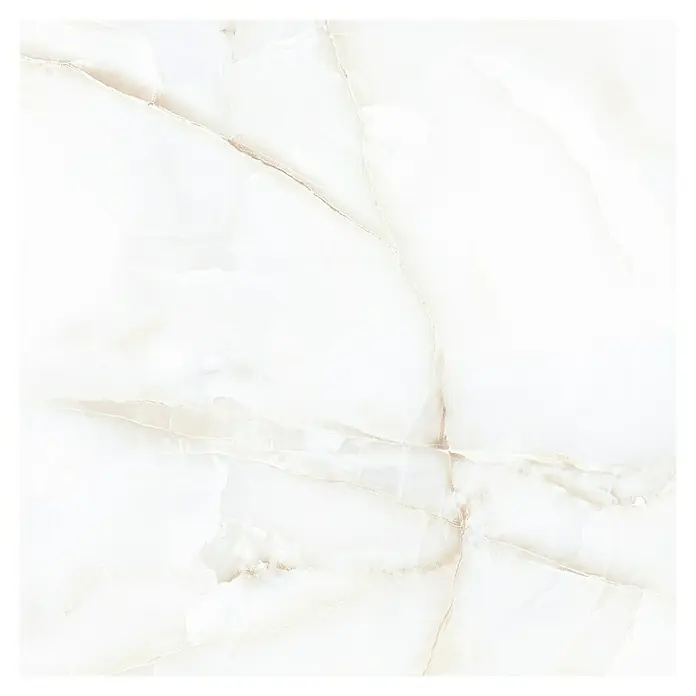 Feinsteinzeugfliese Onix Venetian - 60 x 60 cm, Weiß/Beige, Glänzend - Elegante Onyxfliese mit zarten Adern. Perfekt für stilvolle Innenräume und hochwertige Designs mit edlem Flair.