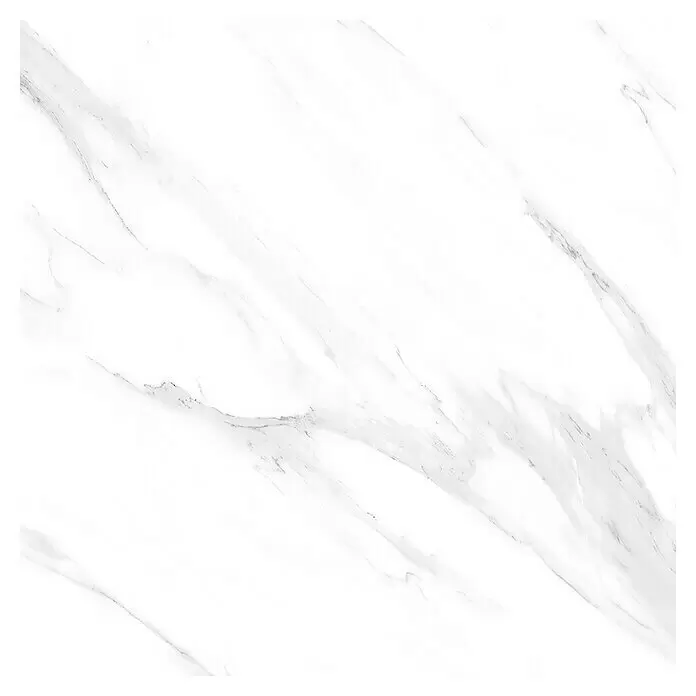 Feinsteinzeugfliese Prizma Statuario60 x 60 cm, Weiß/Grau, Glänzend