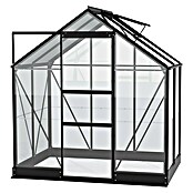 Vitavia Gewächshaus Eris 2500 (Außenmaß inkl. Dachüberstand (B x T): 23 x 136,6 cm, Material Seitenwand: Glas, 3 mm, Schwarz) | BAUHAUS