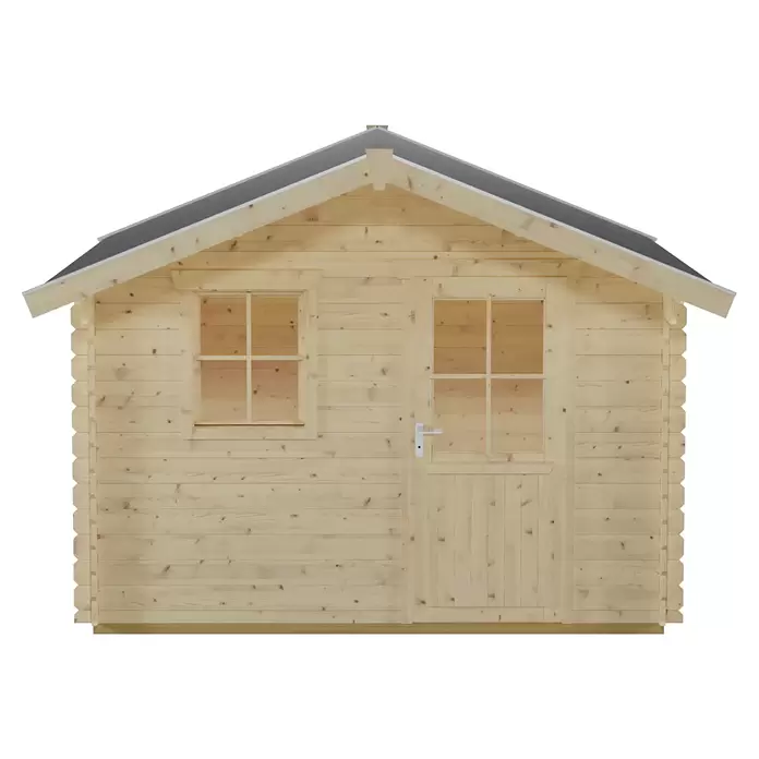 SKAN HOLZ Gartenhaus Como 3 - Außenmaß inkl. Dachüberstand (B x T): 340 x 400 cm, Holz, Natur