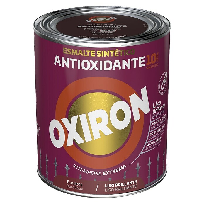 Oxiron Esmalte para metal Liso (Burdeos, 750 ml, Brillante) | BAUHAUS