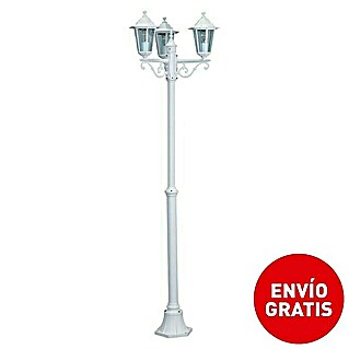 Farola Orlando de 3 luces (60 W, Blanco, Altura: 217 cm)
