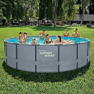 Frame-Pool Summer Waves Elite (Ø x H: 488 x 122 cm, Dunkelgrau, 19 859 l)