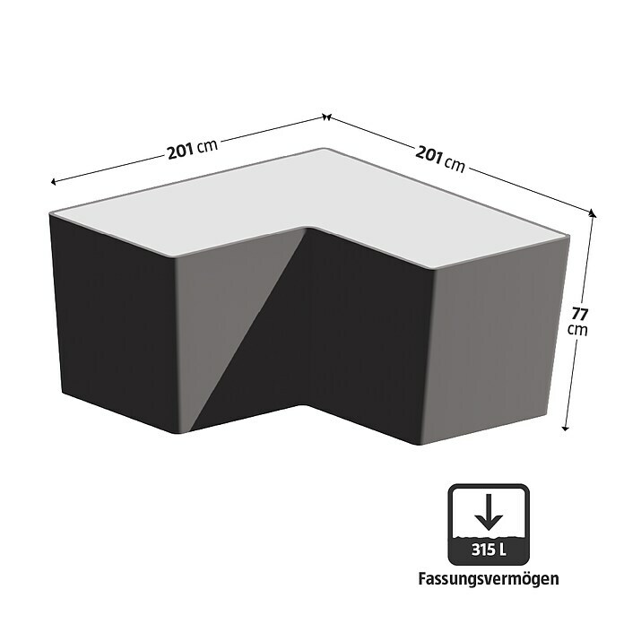 Biohort Belvedere Hochbeet Maxi L-Form (201 x 201 x 77 cm, Stahl, Dunkelgrau Metallic) | BAUHAUS