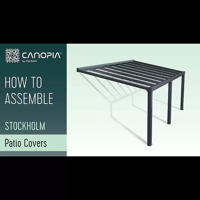 Palram – Canopia Terrassenüberdachung Stockholm - B x T: 660 x 340 cm, Anthrazitgrau, Polycarbonat - How To Assembly Stockholm™ Patio Cover | Canopia By Palram [FULL GUIDE]