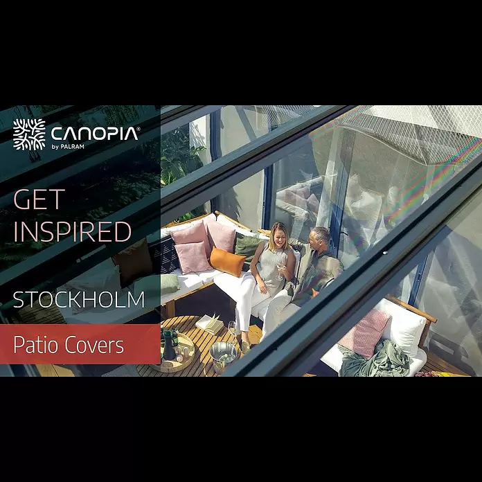 Palram – Canopia Terrassenüberdachung Stockholm - B x T: 660 x 340 cm, Anthrazitgrau, Polycarbonat - Get inspired by Stockholm – our new patio cover kit | Canopia by Palram