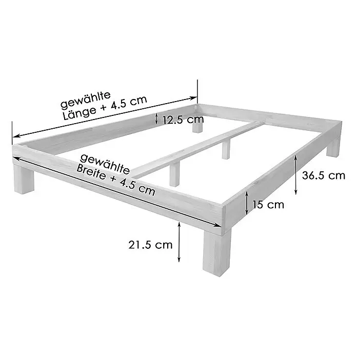 Krok Wood Bett Jana180 x 200 cm, Buche