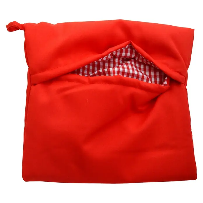 Cocedor de patatas express - Específico para: Microondas, Tela - Bolsa de almuerzo roja con forro a cuadros rojos y blancos, perfecta para el uso diario. Ideal para mantener tu comida fresca y elegante.