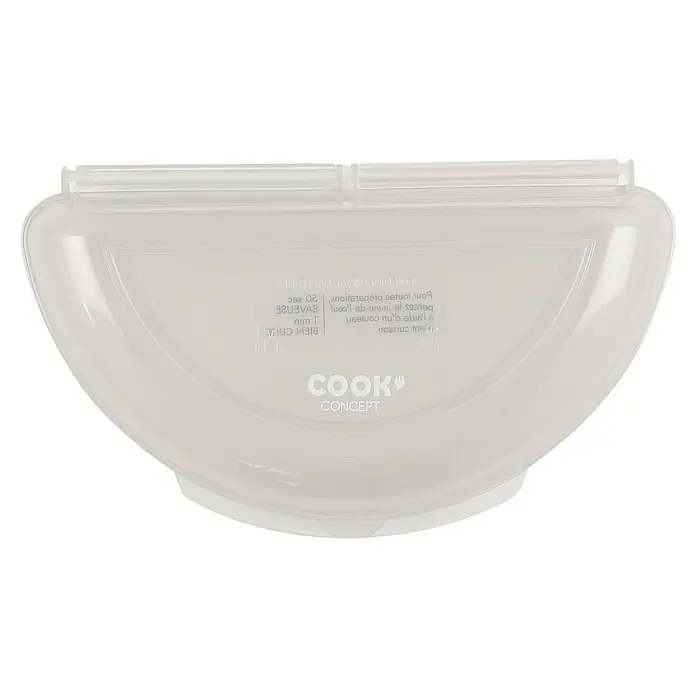 Cocedor de tortilla express - Específico para: Microondas, L x An x Al: 12,2 x 21,2 x 5 cm - Un primer plano de un recipiente Cook Concept, perfecto para el almacenamiento de alimentos y la organización de la cocina.