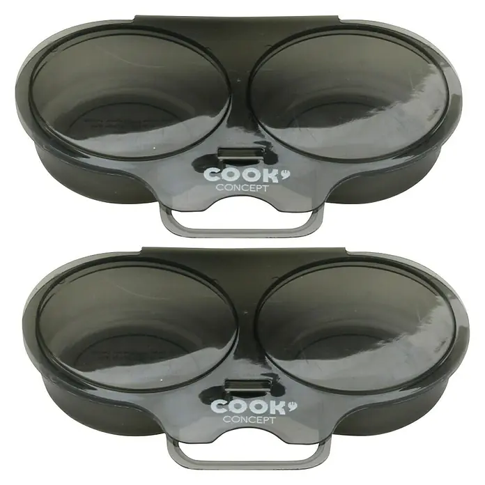 Set de cuece huevos doble para microondas - 2 ud., Específico para: Microondas - Dos cocedores de huevos grises de Cook Concept para cocinar huevos fácilmente en el microondas.
