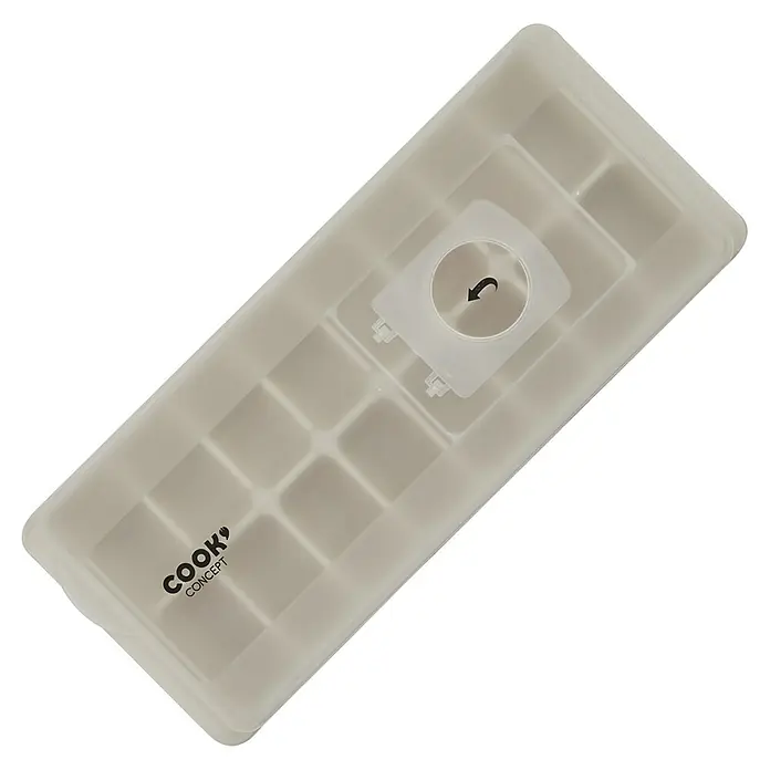 Cubitera con tapa - 26 x 11 cm - Una cubitera de Cook Concept con mecanismo de giro para facilitar la extracción de los cubitos de hielo del recipiente.