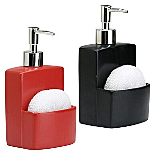 Dispensador de jabón con esponja (L x An x Al: 10 x 9,3 x 19,5 cm, Mate)
