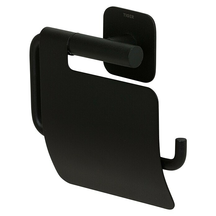 Tiger Toiletrolhouder met klep Colar (Zwart) | BAUHAUS